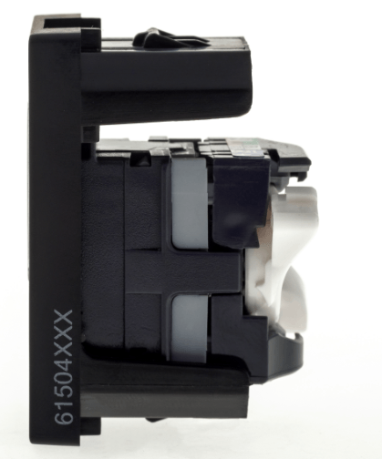 1 Módulo Tomada Rede De Informática Rj45 Conexão Lcs² Cat5e Preto 615045pt Pial Plus Legrand