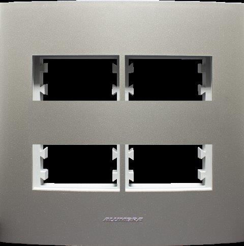Placa-4x4-c--Suporte-p--4-Modulos-Distanciados-Inova-Pro-Class-Titanium-Alumbra-1758918