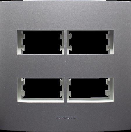Placa-4x4-c--Suporte-p--4-Modulos-Distanciados-Inova-Pro-Class-Grafite-Alumbra-1759124