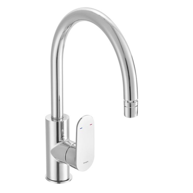 Misturador-Monocromado-para-Cozinha-de-Mesa-Bica-Alta-e-Movel-com--Arejador-Articulado-Trentino-Cromado-Incepa-1627503