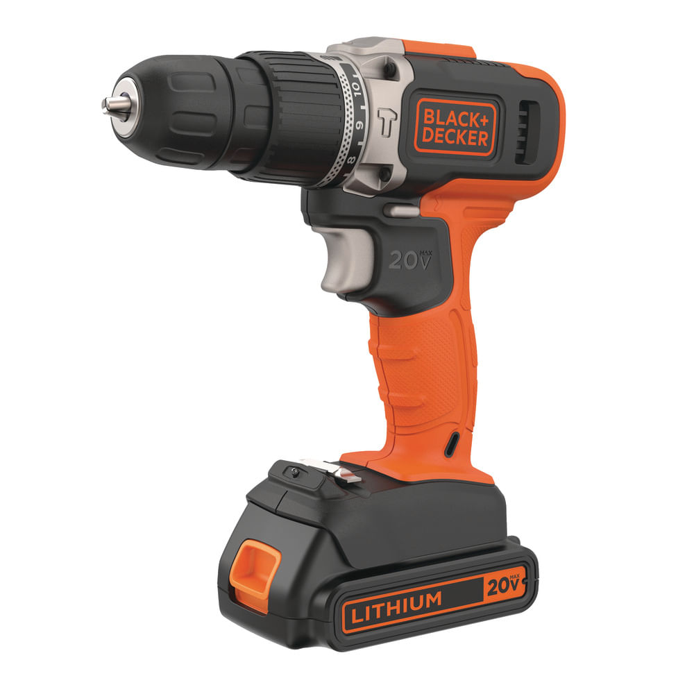 Furadeira/Parafusadeira 20V c/ 2 Velocidades Black   Decker