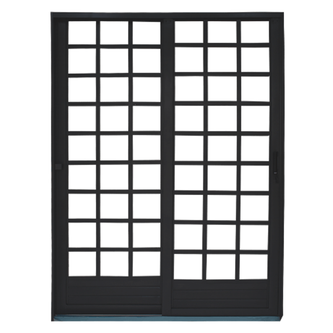 Porta-de-Correr-Direita-de-Aco-Quadriculado-2-Folhas-Mini-Boreal-215x160cm-Primer-MGM-1769812
