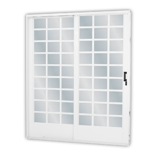 Porta-de-Correr-Direita-de-Aco-Quadriculado-2-Folhas-Mini-Boreal-215x160cm-Branco-MGM-1769790