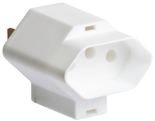 Adaptador Reverso Pino Chato NBR 15A 250V Cinza Weg