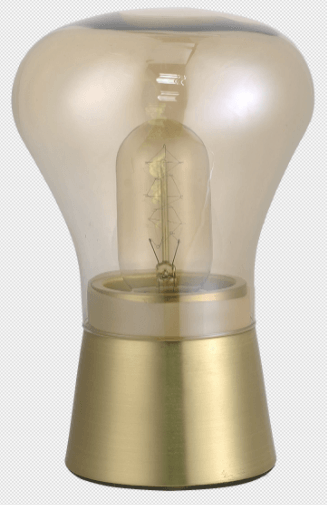 Abajur Bead 1xE27 14x 21,5cm Dourado e Champanhe Quality