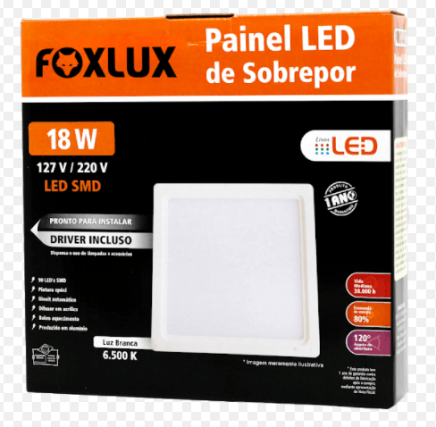 Painel-de-LED-Sobrepor-Quadrado-22X22cm18W-6500k-Branco-Foxlux-1783440