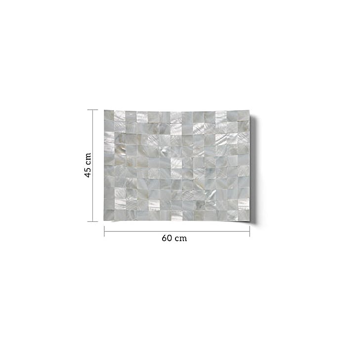 Adesivo de Azulejo Lavável 45x60cm Madrepérola Grudado