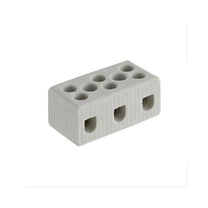 Conector Porcelana Tripolar  10Mm Ct01Pc Bricopack