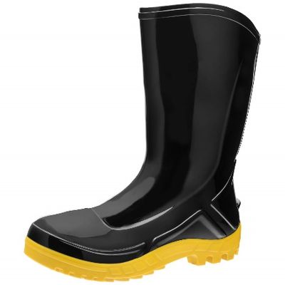 Bota-em--PVC-s--Forro-nº-42-Preta-c--Amarelo-Marluvas-1802437