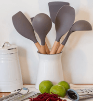 Colher de Silicone Cinza Oikos