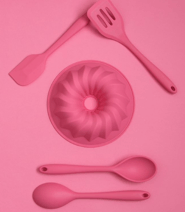 Colher de Silicone Rosa Oikos