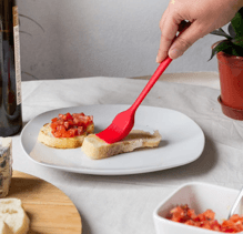 Pincel de Silicone Pequeno Vermelho Oikos