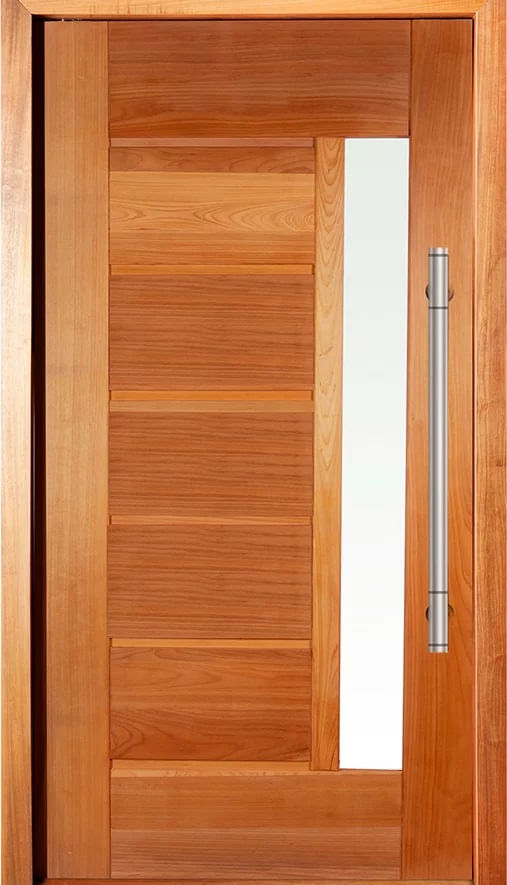 Kit Porta Pivotante BBB c/ Visor em Vidro 210x102cm Tauari Mapaf