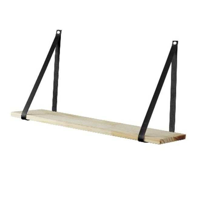 Prateleira-c--Alca-de-Couro-em-Pinus-60x30x17cm-Preto-Ornella-Decor-1759930