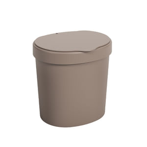 Lixeira Basic c/ Tampa 2,5L Warm Gray Brinox