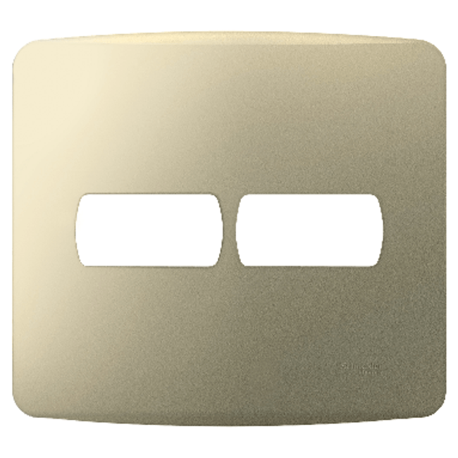 Placa---Suporte-4X4-2-Postos-Dourada-Miluz-Colors-Schneider-1760009