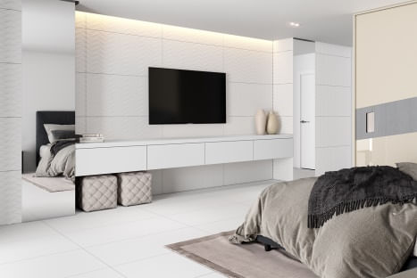 Revestimento Pérola Retificado 54x110cm (Caixa c/ 2,4m²) Branco Porto Ferreira