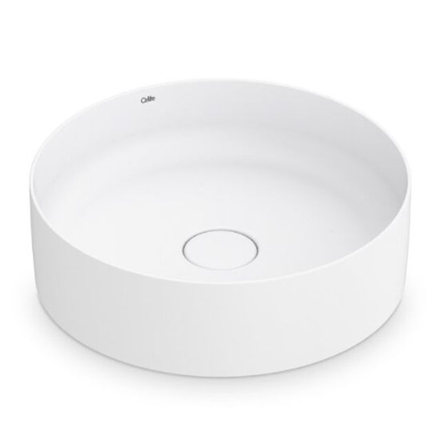 Cuba-de-Apoio-Slim-Redonda-s--Mesa-390mm-Branco-Matte-Celite-2326353