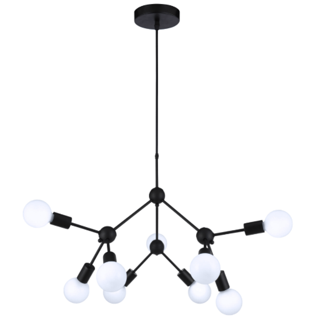 Pendente-Cluster-Metal-40W--9-LEDs-E27--Preto-Quality-1830716