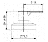 Acabamento de Registro Base Reforma 1.1/4" 1.1/2" L20 Cromado Roca