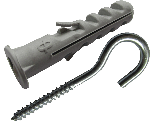 Bucha 10mm Nylon C/Ganchos Zin  4,9X75 CT10PC