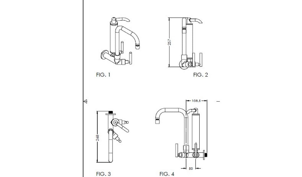 Torneira com filtro de parede para cozinha bica móvel Clean Esteves