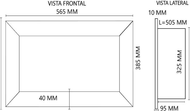 Nicho De Porcelanato 56 Truffa Blu