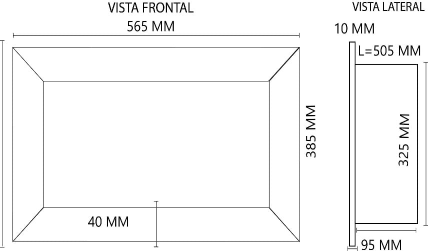 Nicho De Porcelanato 56 Truffa Blu