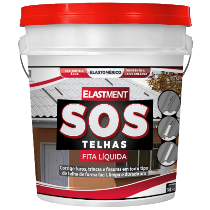 Tinta Impermeabilizante Fita Líquida Para Telhas Cerâmicas E Fibrocimento Cor Cerâmica 3,6Kg Sos Telhas Drylevis