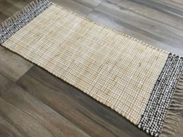 Passadeira Natural e Preta 65X140cm