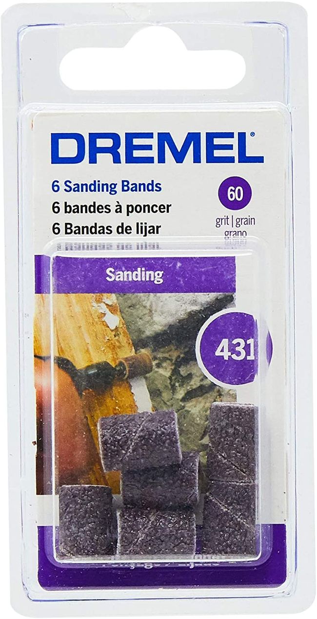 Tubo De Lixa De 6,4mm De Grão Grosso Para Madeira Modelo 431 Dremel