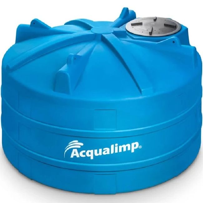 Tanque em polietileno 15000Litros azul Acqualimp