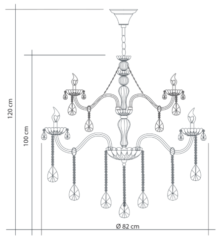 Lustre Nice 18 Transparente Startec