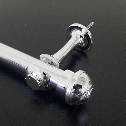 Kit varão para cortina 28mmx2m aço cromado Pratic Line Perfitec