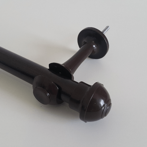 Kit Varão p/ Cortina 19mm 1,5m Tabaco Perfitec