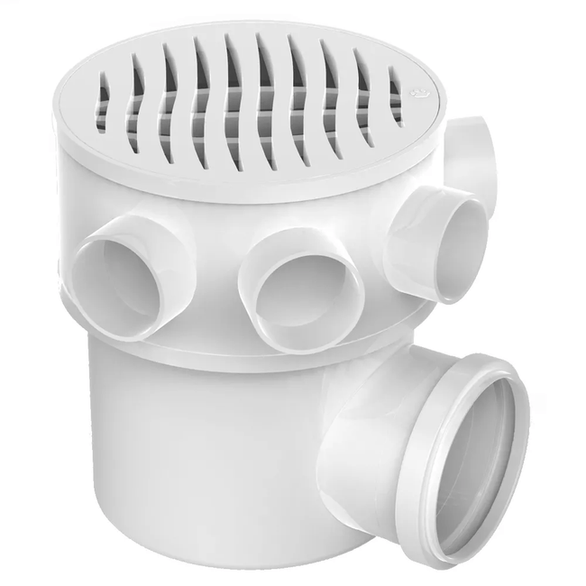 Caixa Girafacil Com Porta Grelha Redonda 150x170x75 Branco Tigre