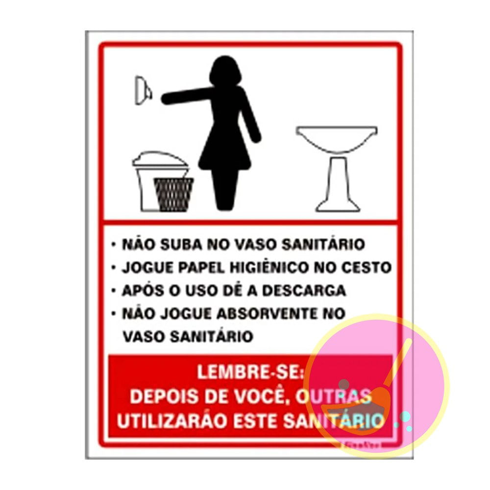 Telhanorte Placa Em Poliestireno 15x20cm Sanitário Feminino Sinalize 