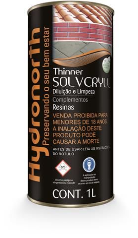 Solvcryll Diluente Incolor Lata 1 Lt Hydronorth
