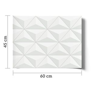Adesivo de Azulejo 45x60cm 3D Triângulos Grudado