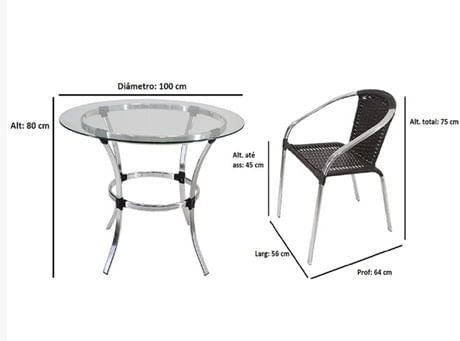 Conjunto Salinas em Aluminio