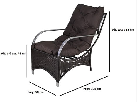 Poltrona Roma em Aluminio