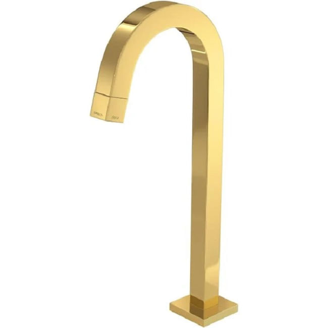 Torneira De Mesa Bica Alta Para Lavatório Tube Gold Deca