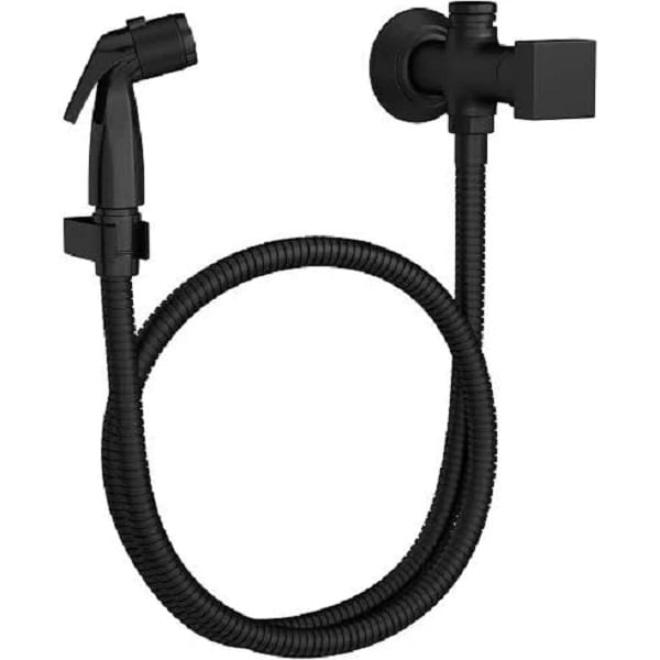 Ducha Higiênica com Registro e Derivação de Parede Black Matte Deca