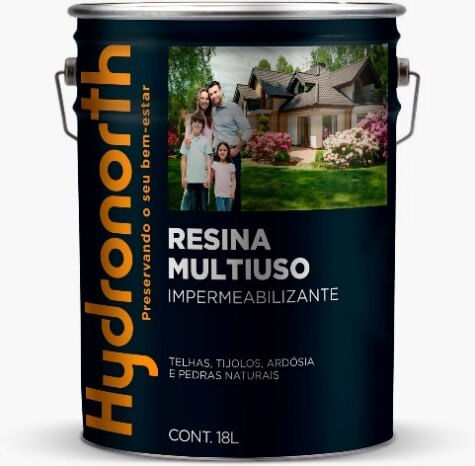 Resina Multiuso Brilhante Solvente Incolor Balde 18 L Hydronorth