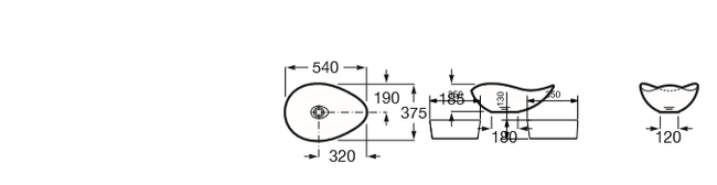 Cuba Apoio Oval 540X375cm Ruy Ohtake Blanco Matte Roca Roca