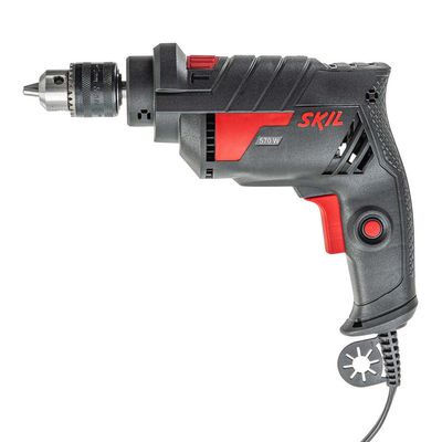 Furadeira-de-impacto-eletrica-570W-Skil-6600-220V-10mm-1-velocidade-preto-e-vermelho-Skill-1530704