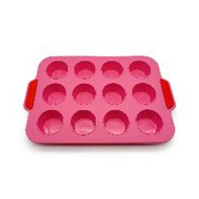 Forma-para-12-cupcakes-de-silicone-rosa-Oikos-2363763