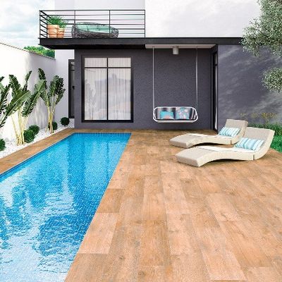 Telhanorte | Porcelanato Thimos Caramello 26x106 Externo