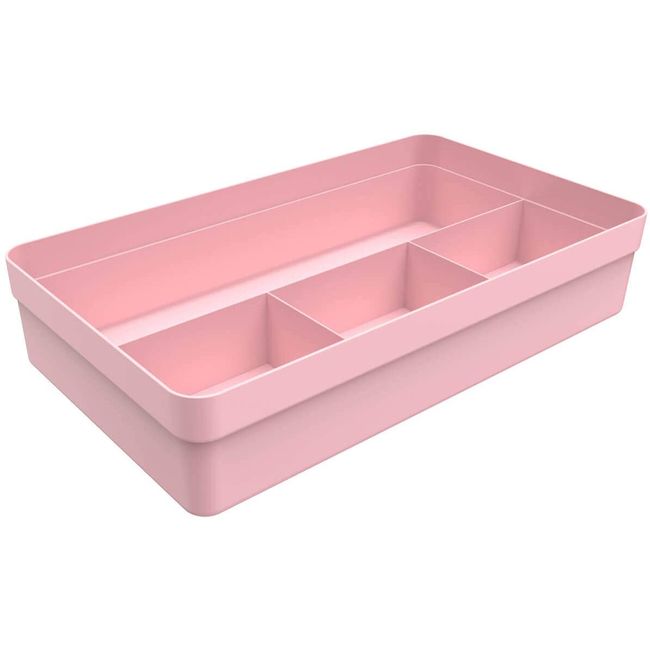 Organizador-de-gavetas-4-secoes-em-polipropileno-rosa-linha---logic-OU-1740962