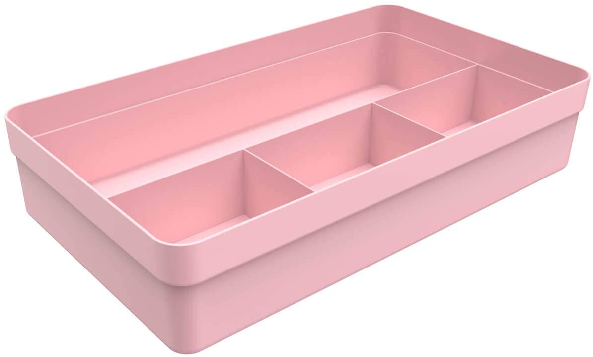 Organizador-de-gavetas-4-secoes-em-polipropileno-rosa-linha---logic-OU-1740962